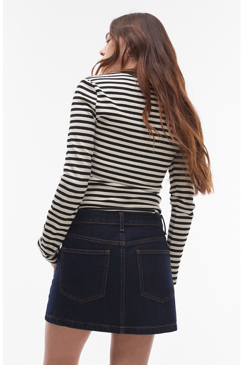 Pelmet Denim Miniskirt, Alternate, color, MEDIUM BLUE