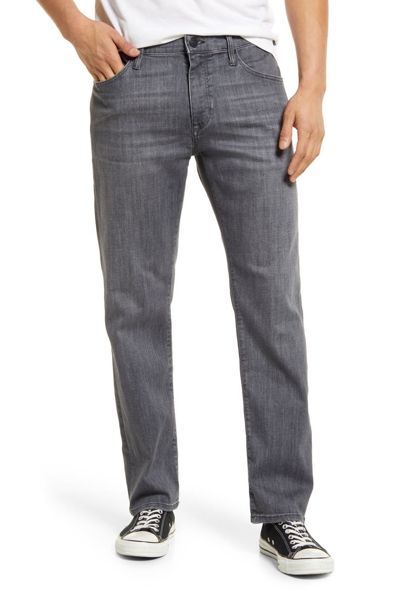 Zach Straight Leg Jeans, Main, color, MID GREY SUPERMOVE