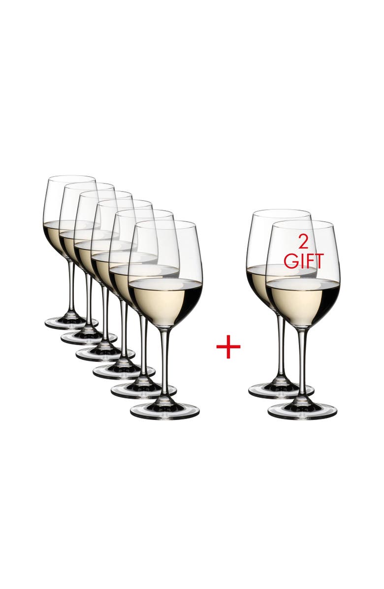 Riedel Vinum Viognier/Chardonnay Glasses, Buy 6 Get 8, Main, color, Clear