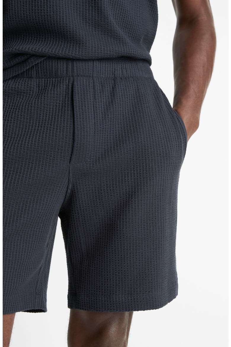 Stretch Cotton Seersucker Shorts, Alternate, color, COASTAL
