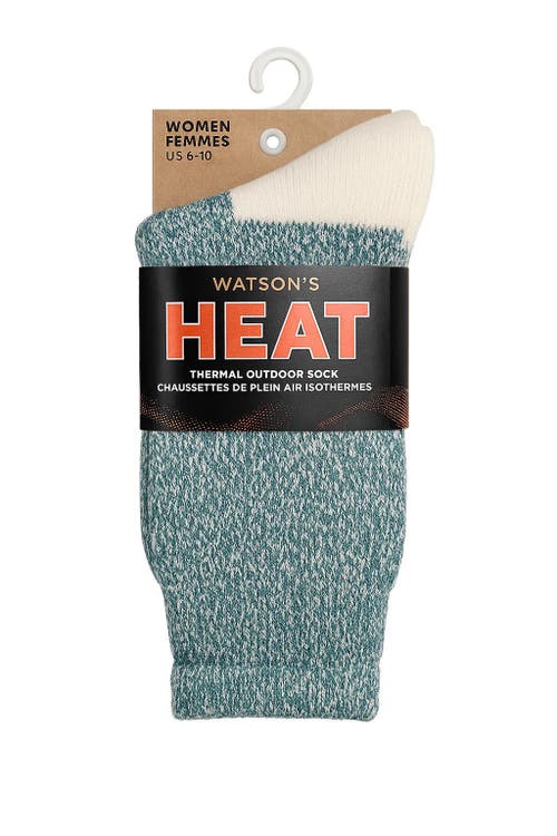 Watson's Womens Heat Thermal Crew Socks In Green