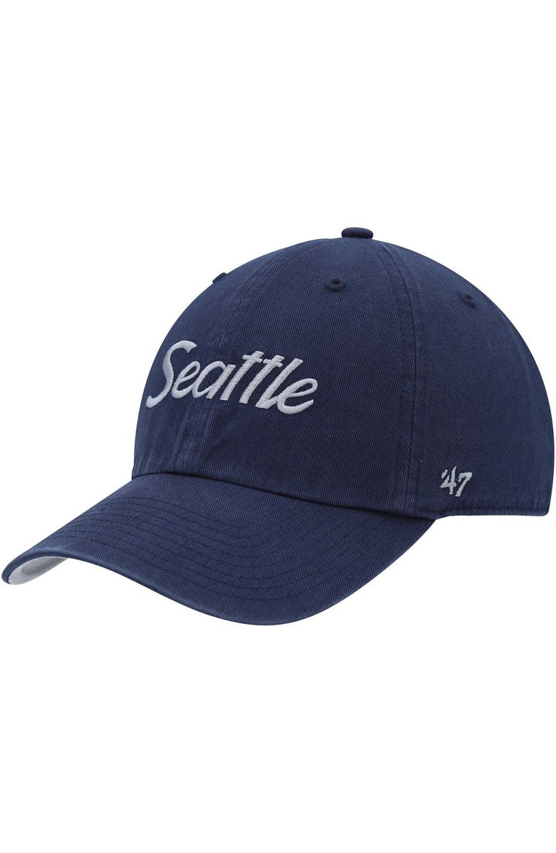 '47 Men's '47 College Navy Seattle Seahawks Crosstown Clean Up Adjustable Hat, Main, color, 