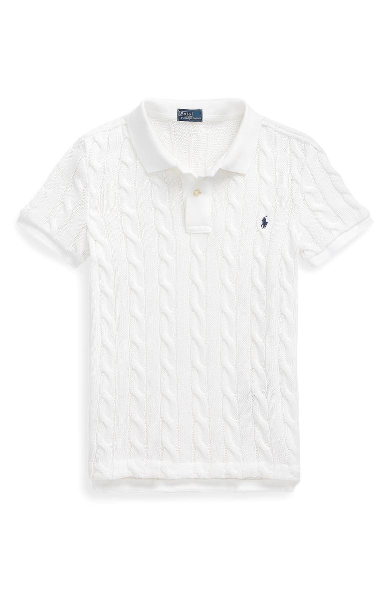 Polo Ralph Lauren Cable Stitch Polo Sweater, Alternate, color,