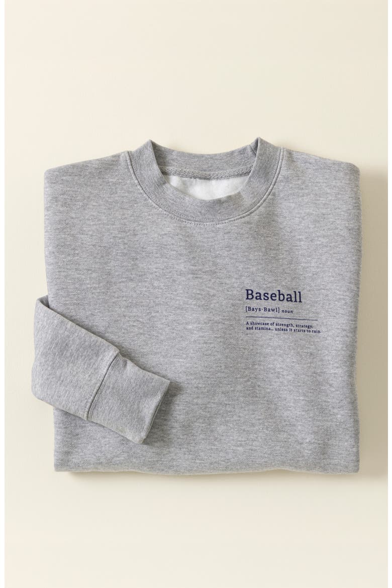 The Definition of Baseball Sweatshirt, Alternate, color, Gray