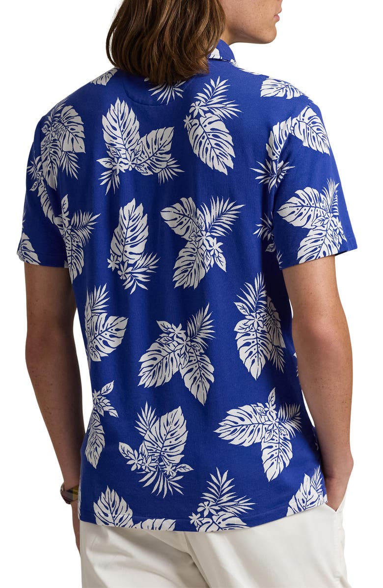 Polo Ralph Lauren Paradise Frond Print Cotton Knit Polo, Alternate, color, Tropical Monstera