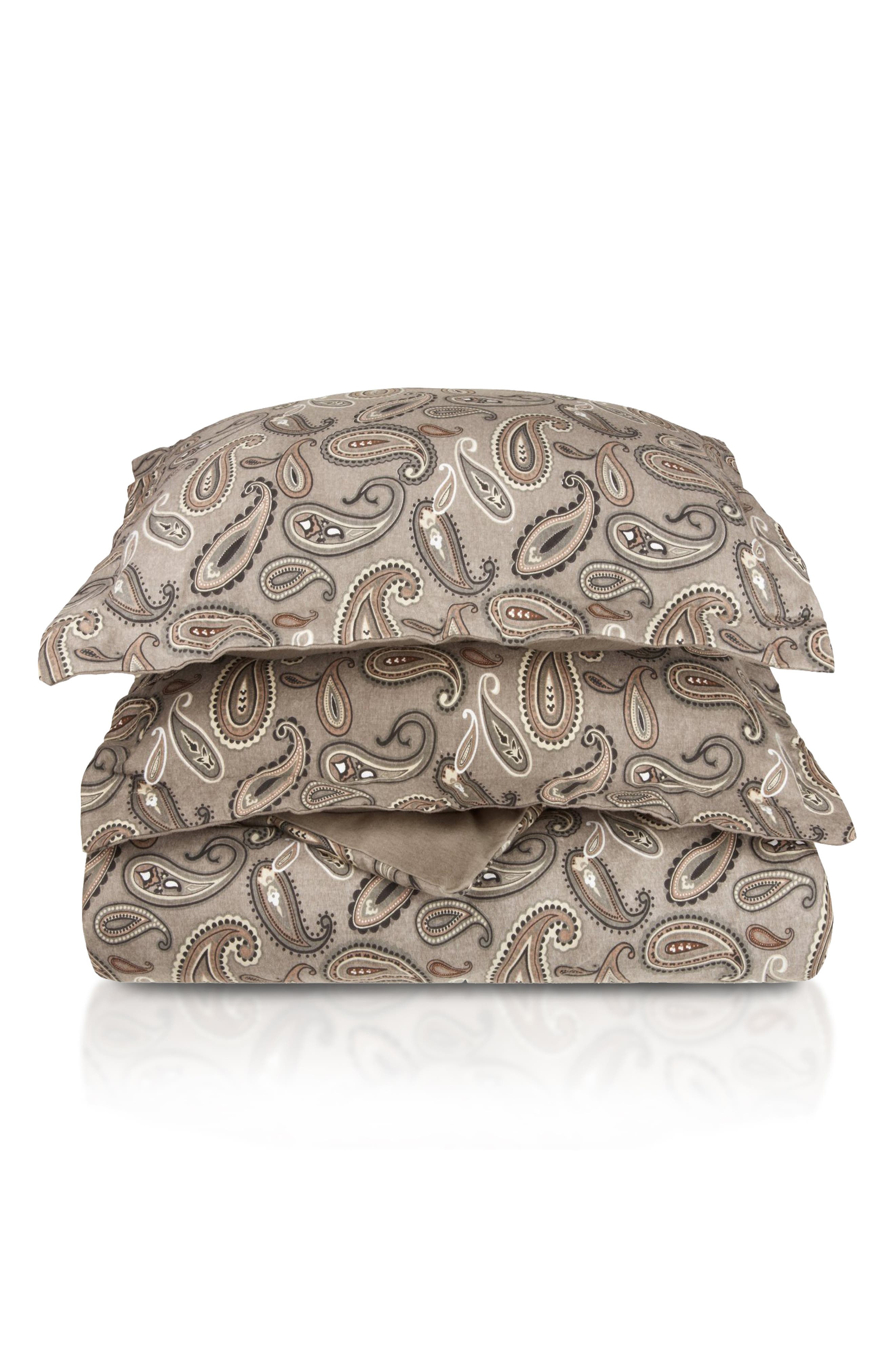 Superior Cotton Flannel Paisley Duvet Set