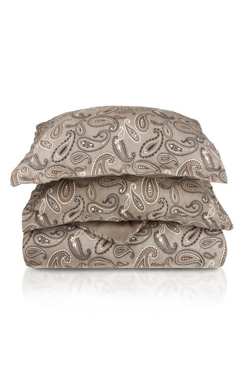 Cotton Flannel Paisley Duvet Set