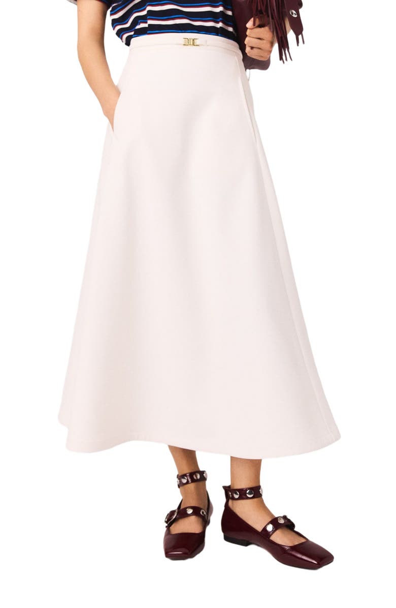 maje Heavy crepe skirt, Main, color,