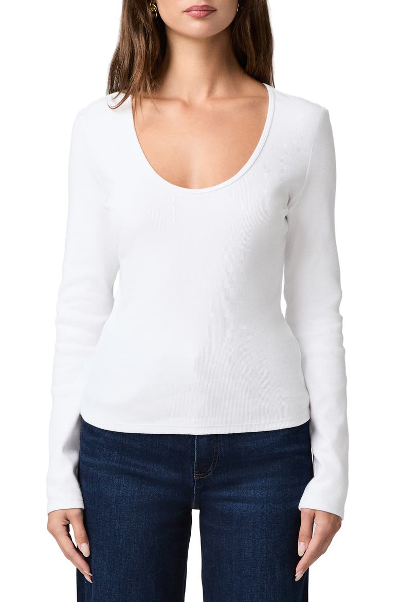 Newport Stretch Cotton Rib T-Shirt, Main, color, WHITE