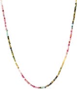 Ana Luisa Solid Yellow Gold - Tourmaline Beaded Necklace
