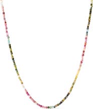 Ana Luisa Solid Yellow Gold - Tourmaline Beaded Necklace