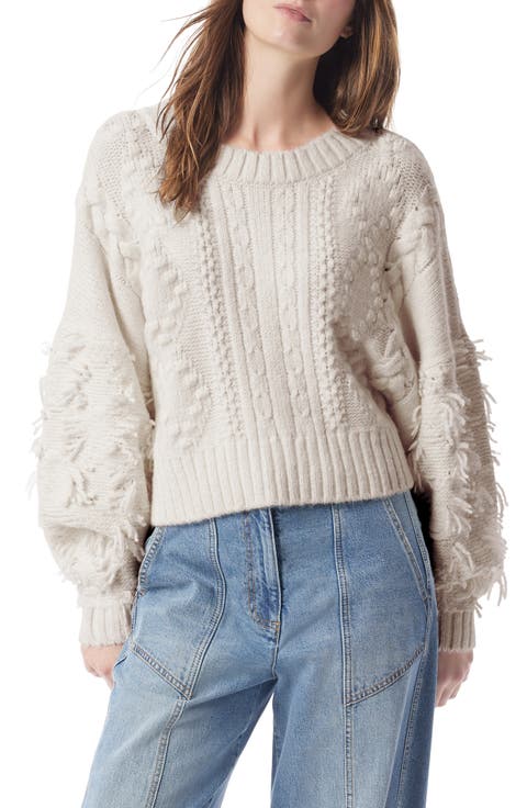 Cassia Fringe Cable Sweater