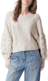 DO by Dee Ocleppo Cassia Fringe Cable Sweater
