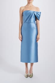 Amsale Bow Cocktail Dress