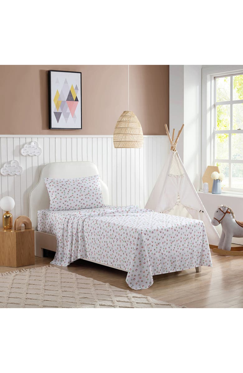 Eddie Bauer Sunnyvale Rainbow Sheet Set, Alternate, color, White