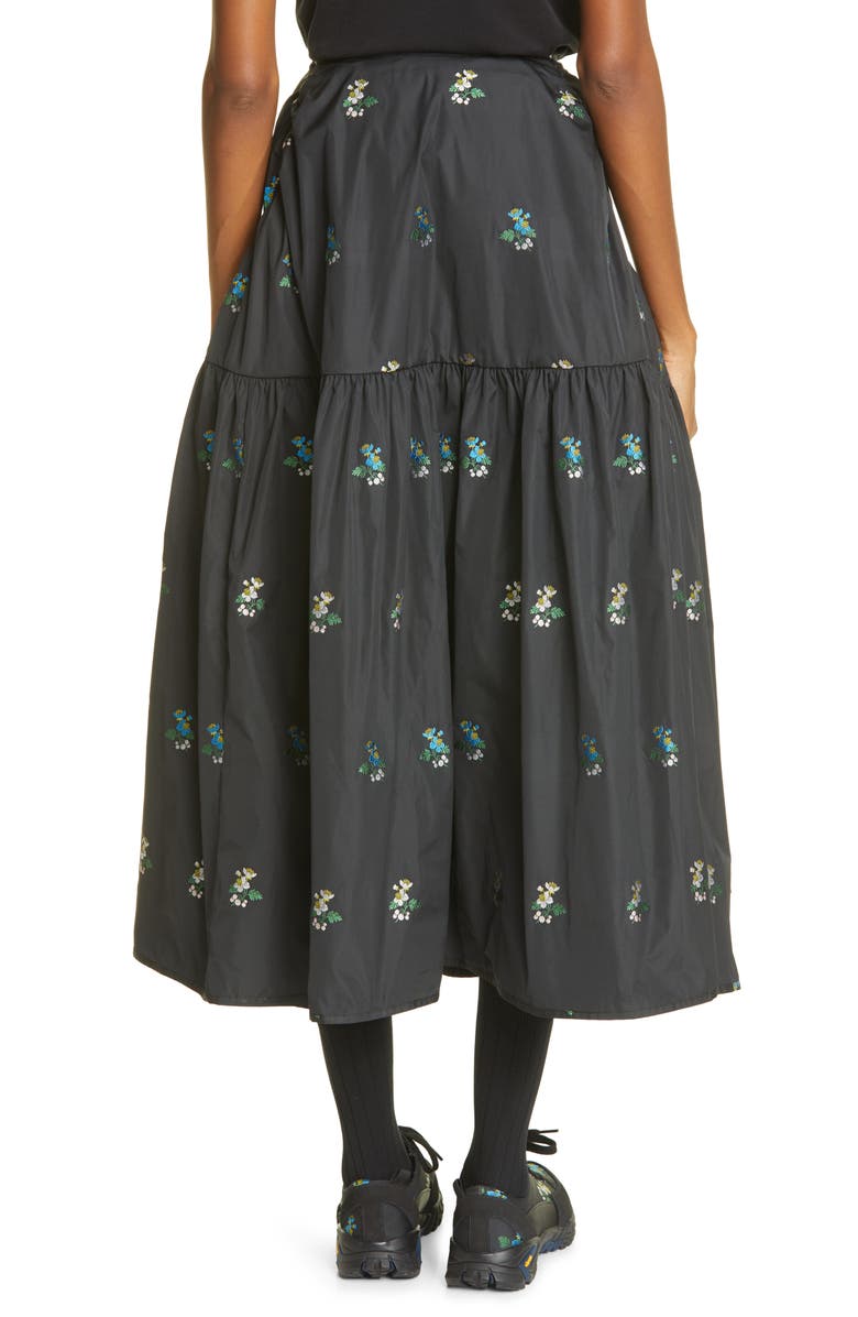 Cecilie Bahnsen Lilly Embroidered Midi Skirt, Alternate, color, 