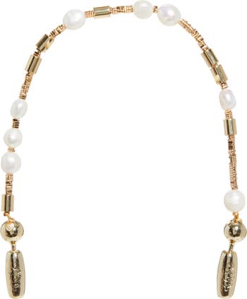 Banded Freshwater Pearl Wrist Strap