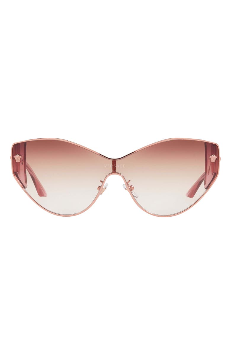 Versace Cat Eye Sunglasses, Main, color, Pale Rose Gold