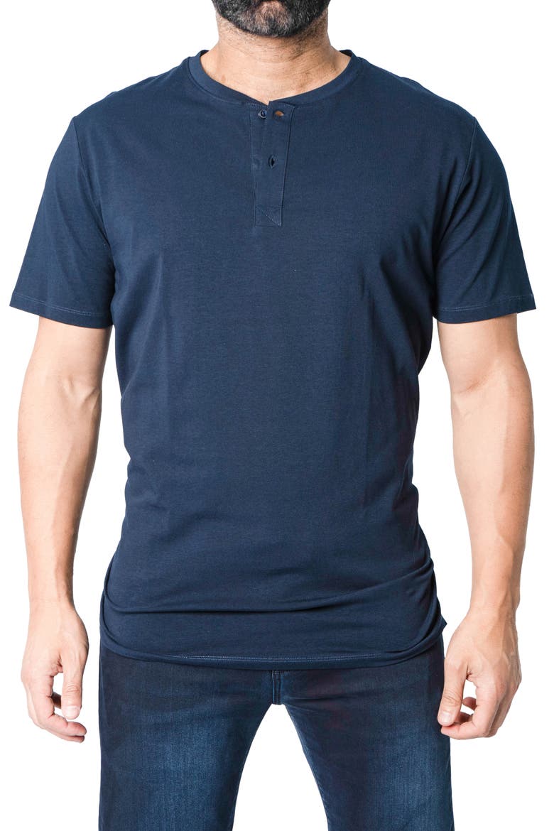 Core Short Sleeve Henley, Main, color, BLUE