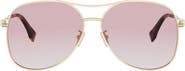 Fendi graphy 61mm Gradient Pilot Sunglasses