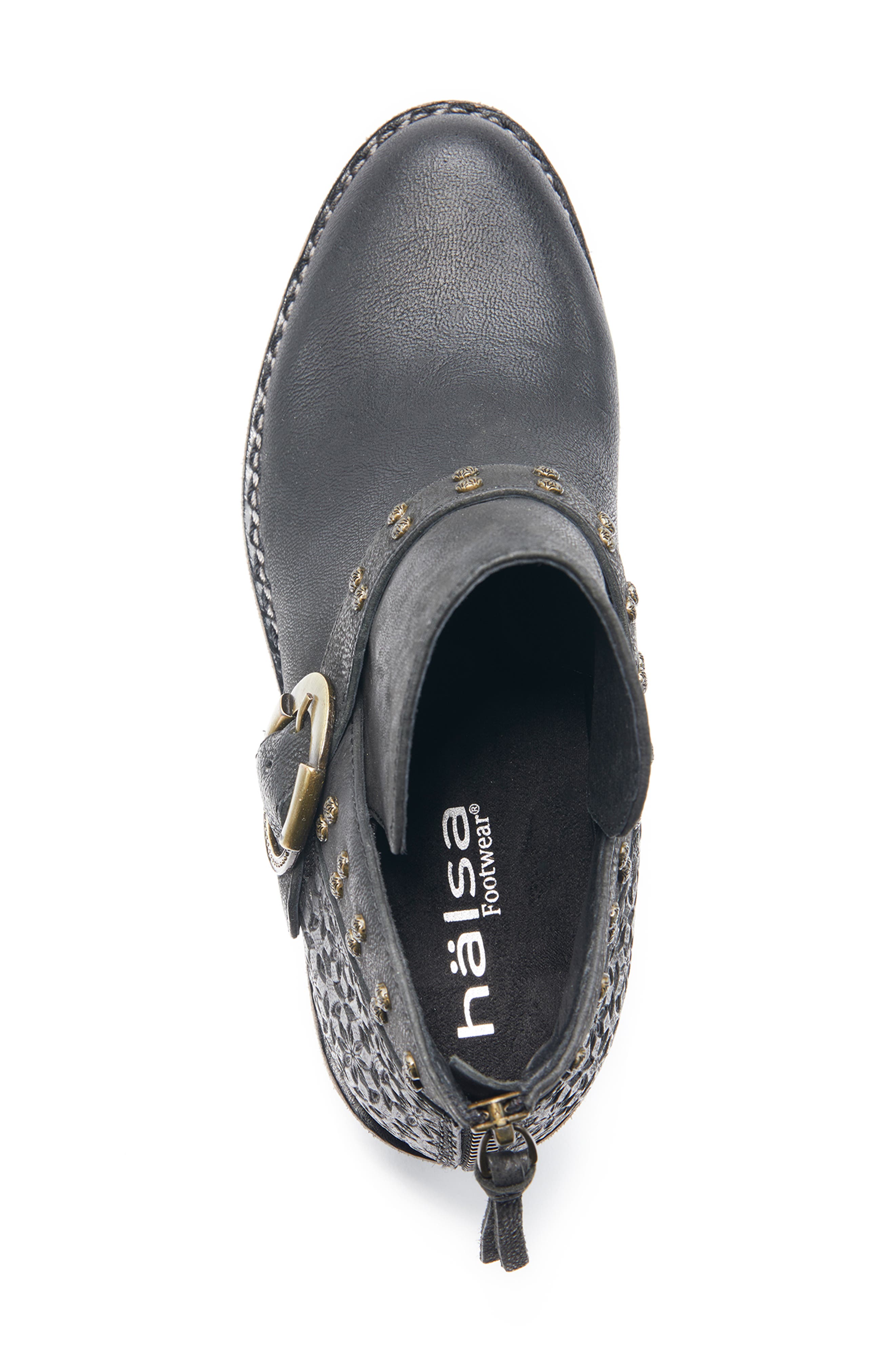 Hälsa Footwear Melania Bootie, Alternate, color, Black Leather