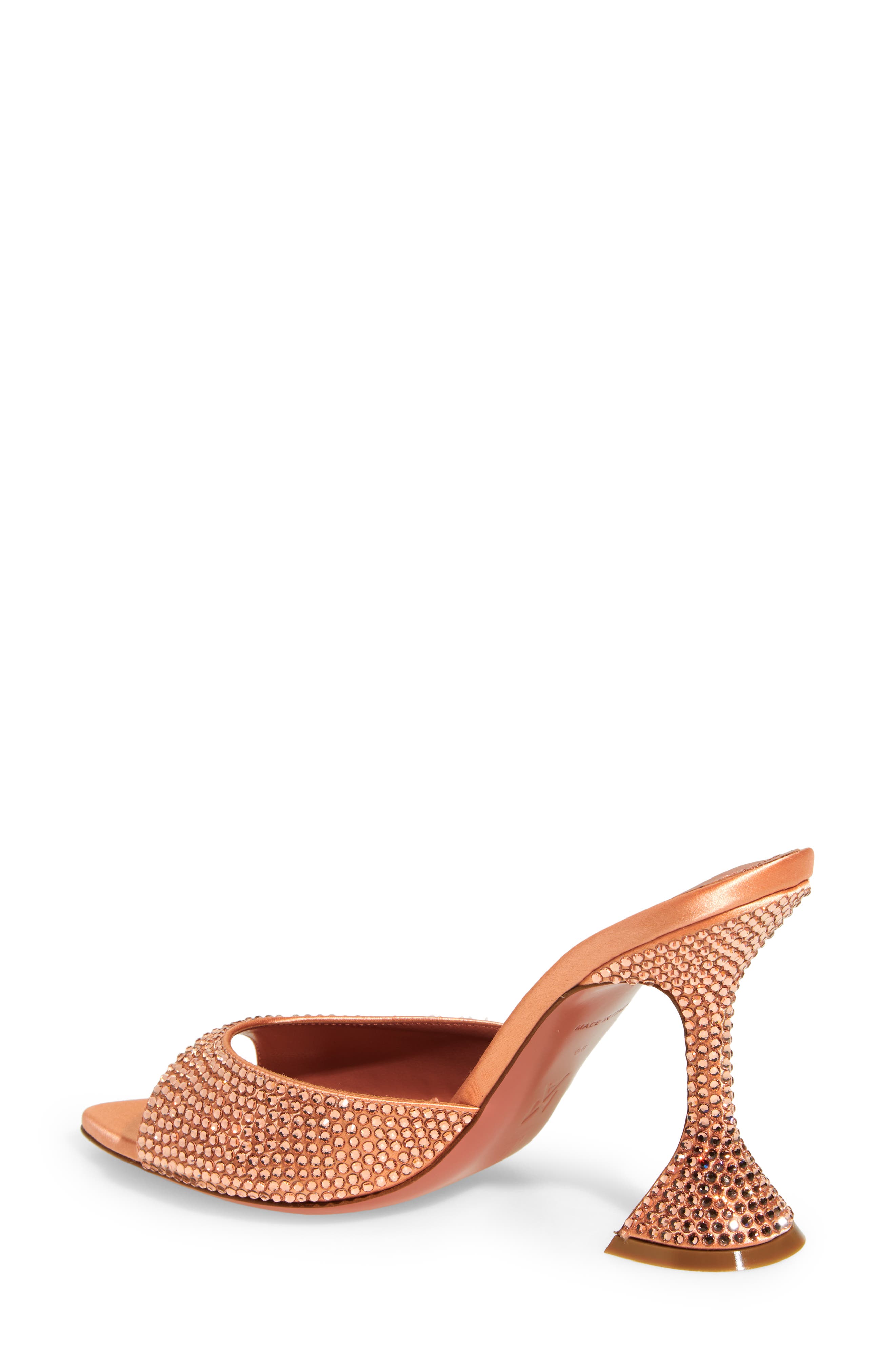 Amina Muaddi Caroline Crystal Embellished Pointed Toe Sandal, Alternate, color, 