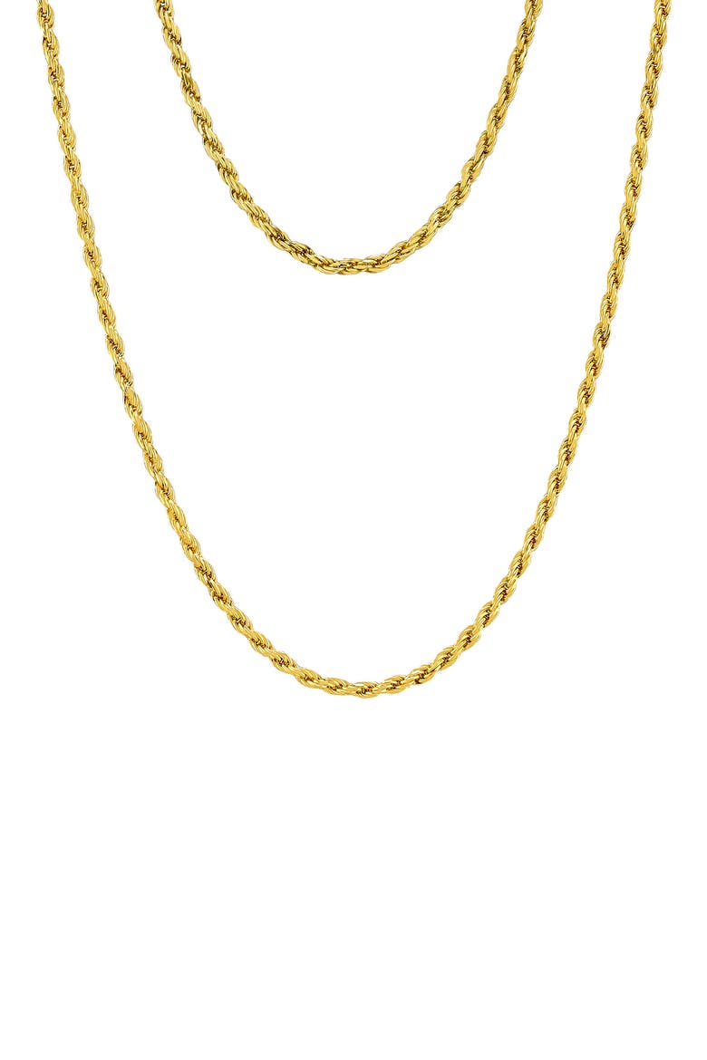 Rope Chain Necklace & Bracelet Set, Main, color, GOLD