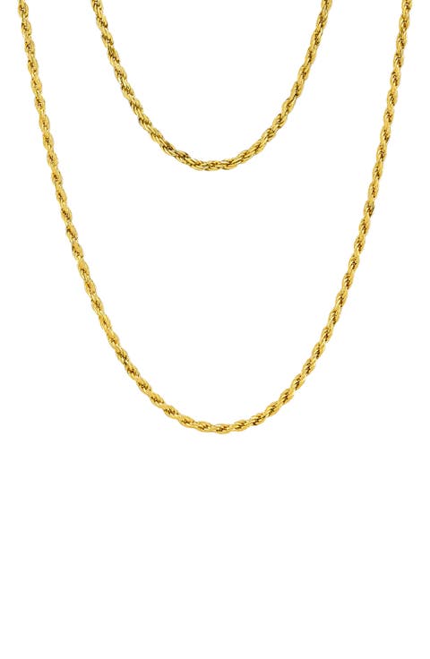 Rope Chain Necklace & Bracelet Set