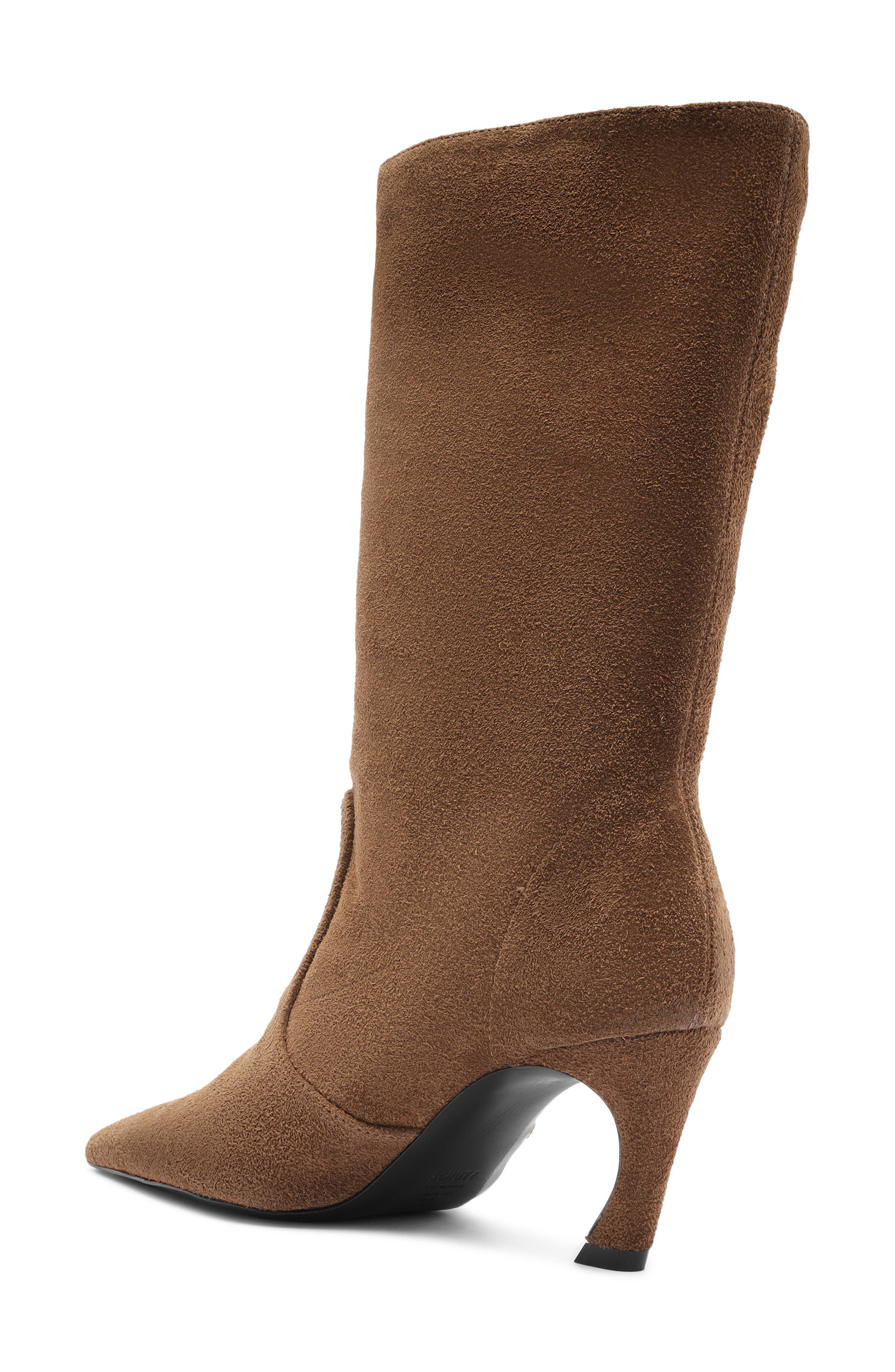 Lexi Leather Slouch Boot, Alternate, color, PECAN BROWN SUEDE