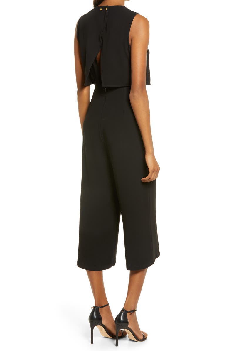 Lulus Glam-Bition Backless Midi Jumpsuit, Alternate, color,