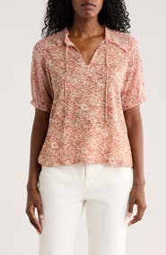 Lucky Brand Puff Sleeve Top