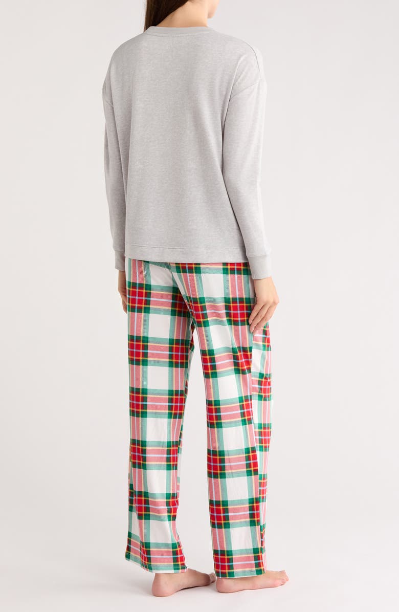 JACLYN Mom Matching Family Long Sleeve Pullover & Pants Pajamas, Alternate, color, Candy Tartan