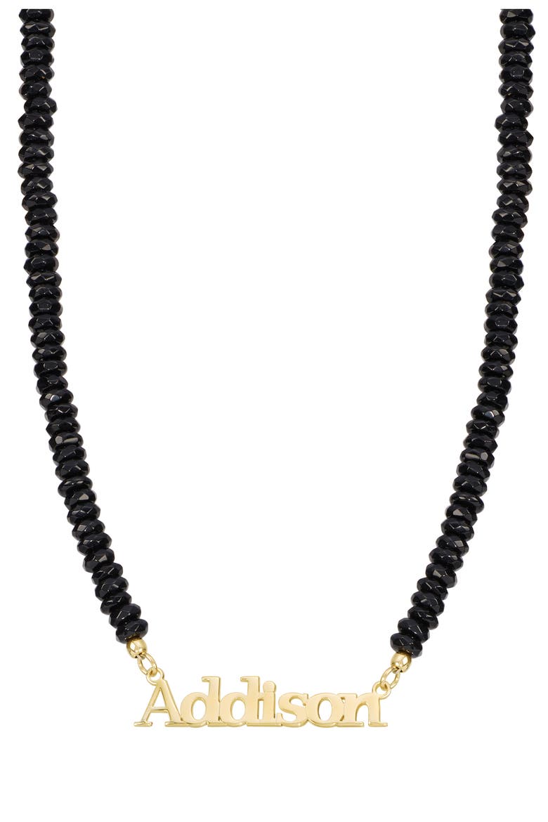 Personalized Name Onyx Bead Necklace video
