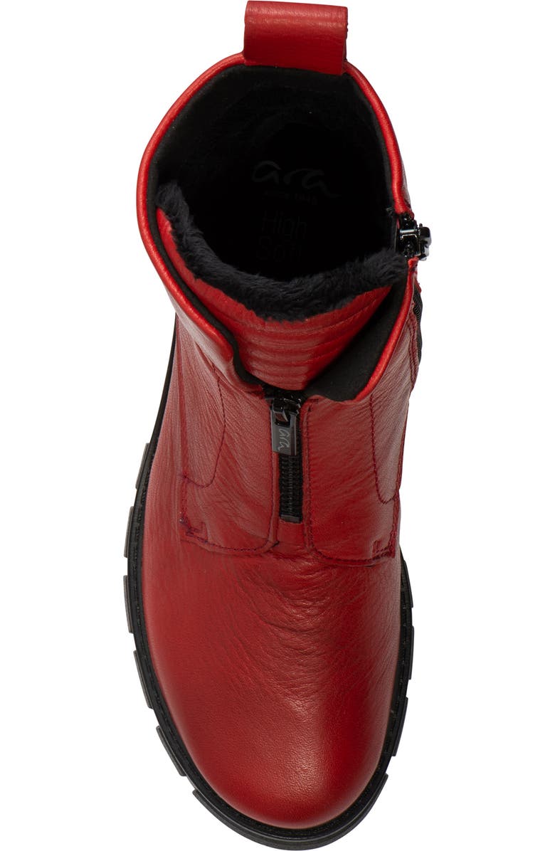 ara Deon Leather Bootie, Alternate, color, Red