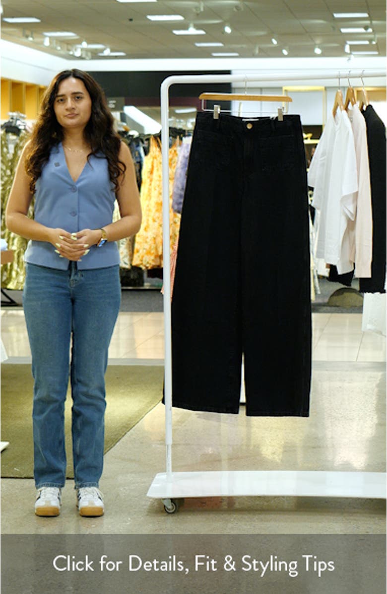 Patch Pocket Wide Leg Jeans, sales video thumbnail