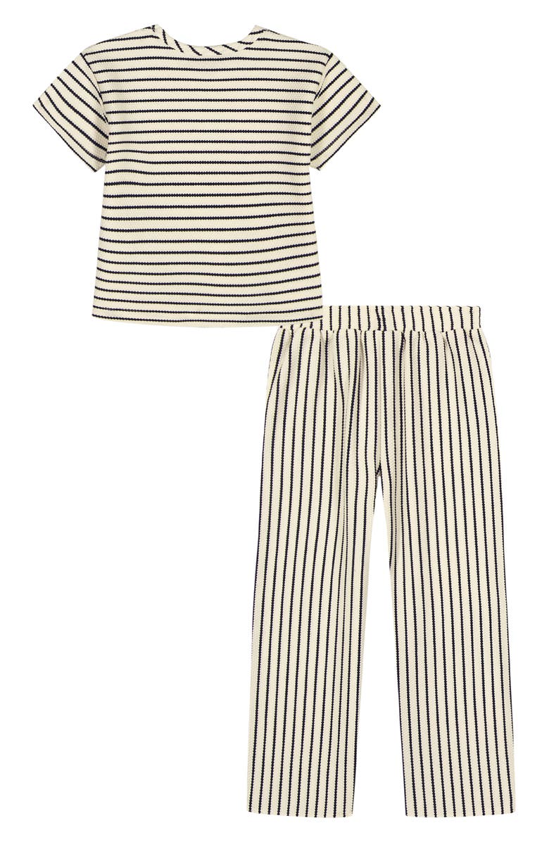 Tommy Hilfiger Stripe Pant Set, Alternate, color, White Multi
