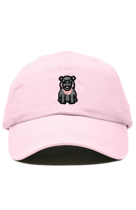 Hippo Embroidered Adjustable Hat