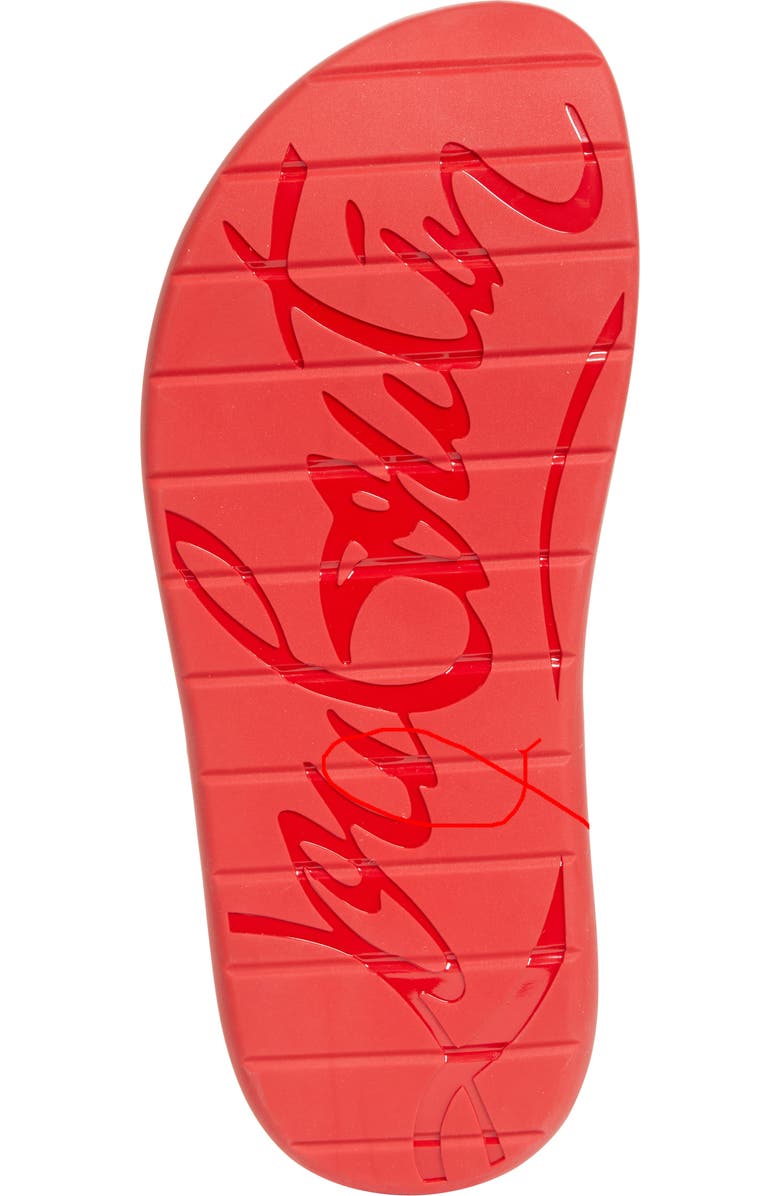 Christian Louboutin Easy Breezy Rubber Slide Sandal, Alternate, color, Black