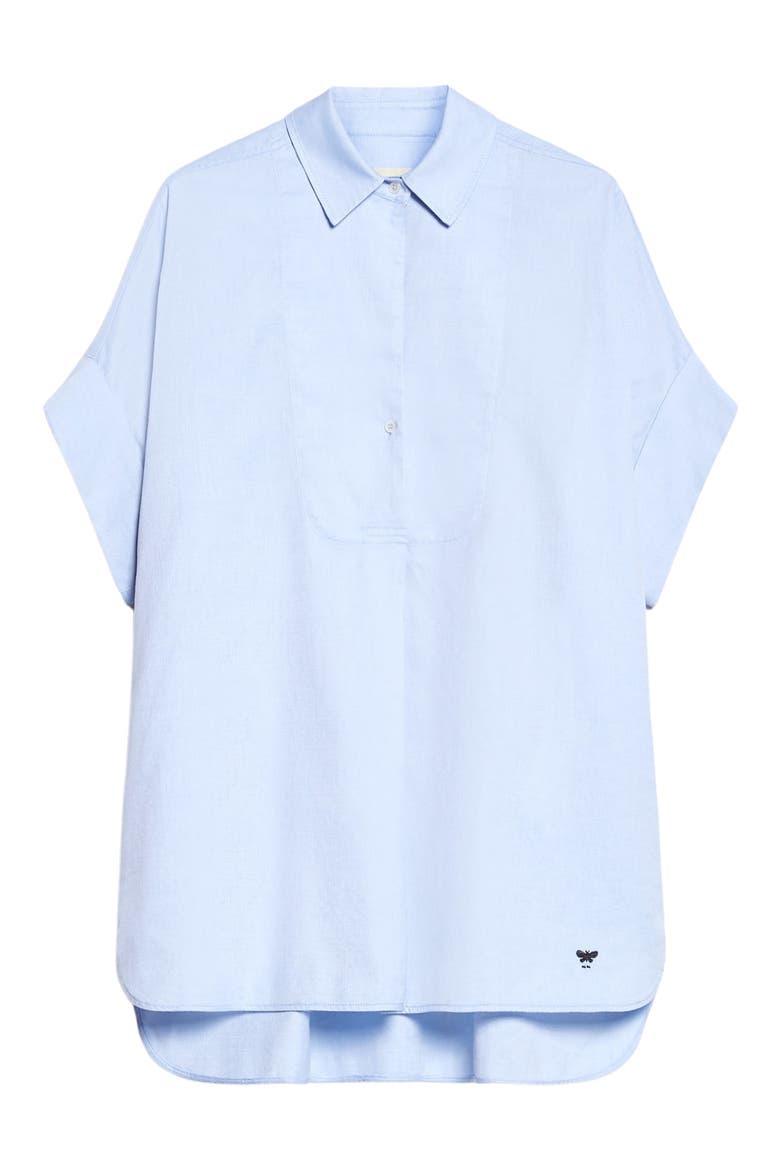 Brema Short Sleeve Cotton Button-Up Shirt, Alternate, color, LIGHT BLUE