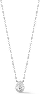 GLAZE JEWELRY Pear Cut Cubic Zirconia Pendant Necklace