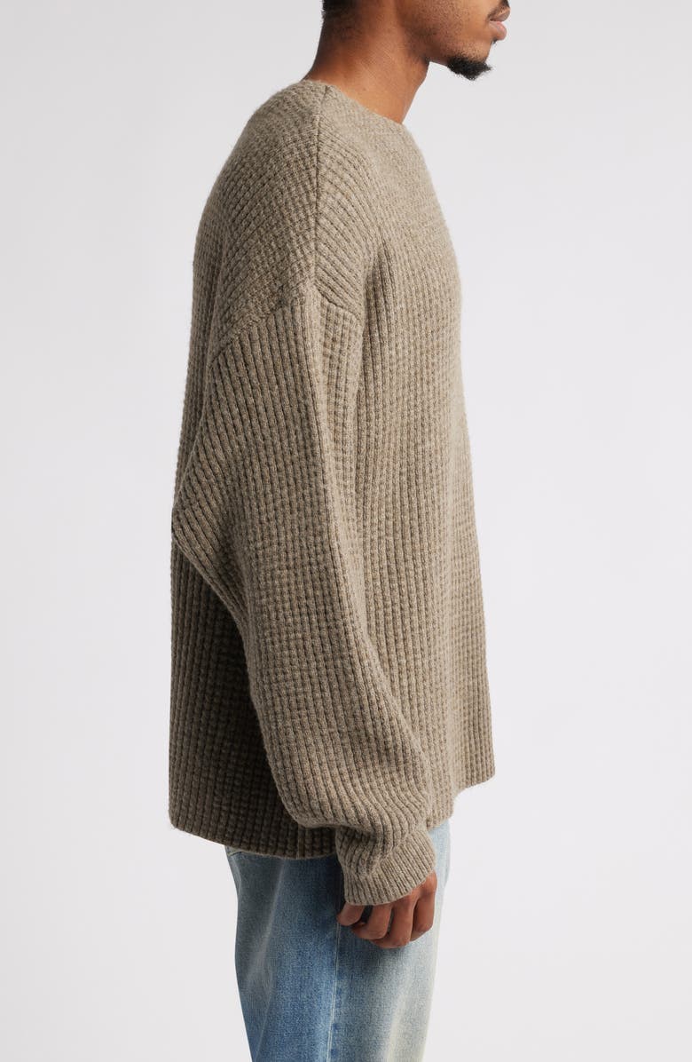 Fear of God Essentials Heavyweight Waffle Crewneck Sweater, Alternate, color, 