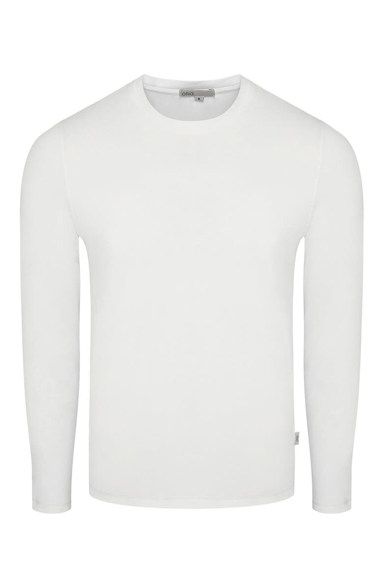 Onia Stretch Nylon Rash Guard, Alternate, color, White