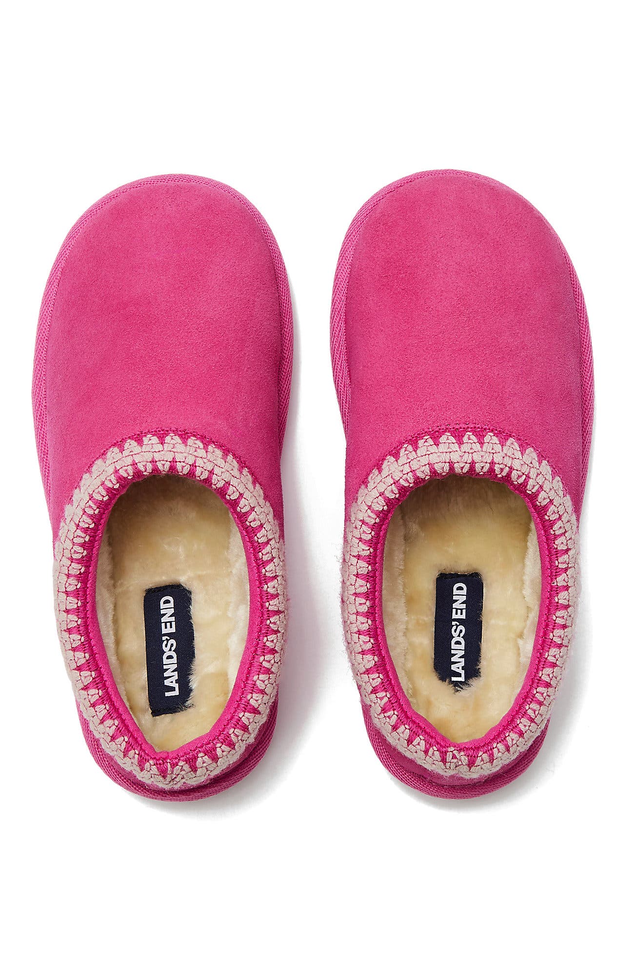 Kids Suede Hearth Slippers, Alternate, color, Soft Berry Pink