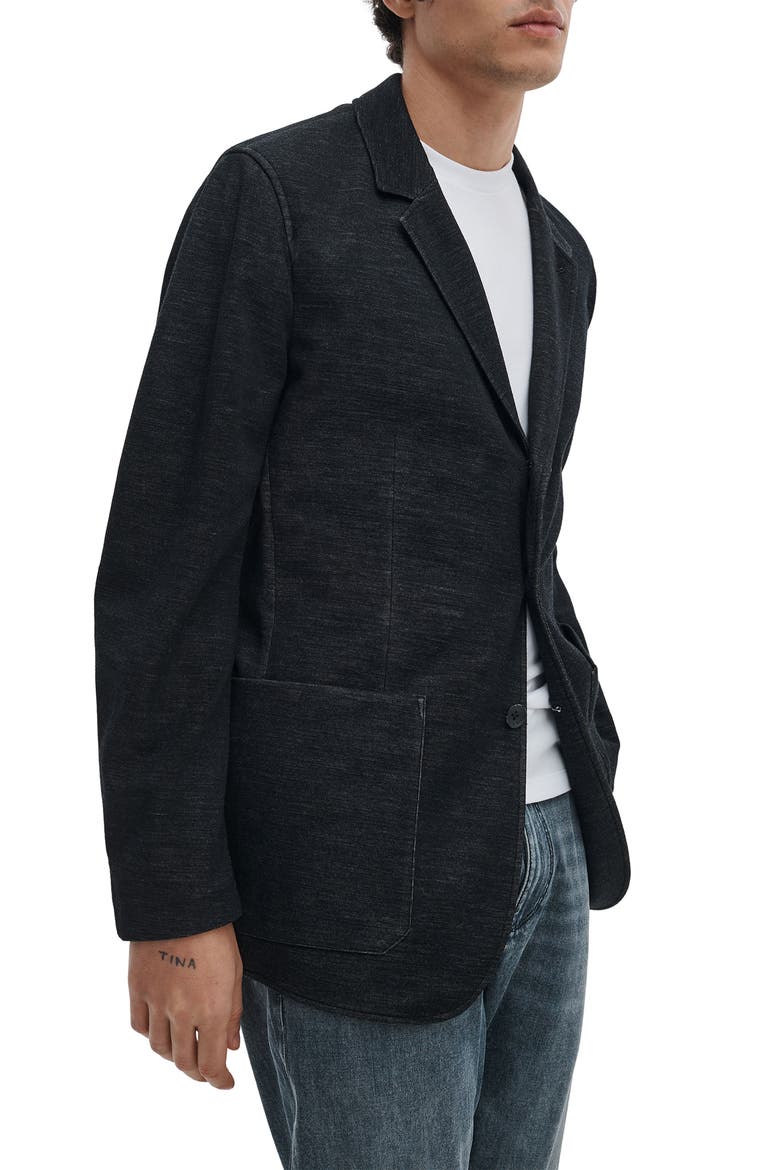 Vincent Cotton Knit Blazer, Alternate, color, CHARCOAL