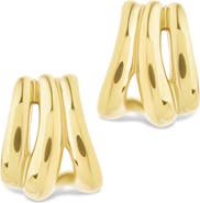 Sterling Forever Clarice Triple Layered Hoop Earrings
