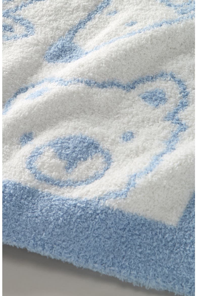 Print So Soft Chenille Blanket, Alternate, color, IVORY BLUE CRITTERS