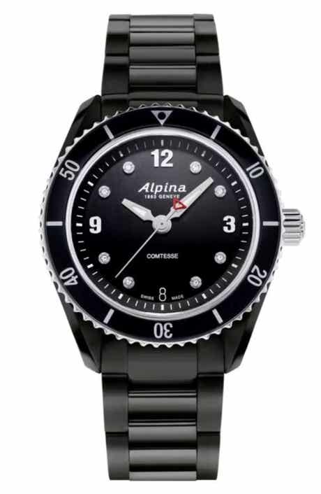 ALPINA Comtesse Diamond Bracelet Watch, 37mm