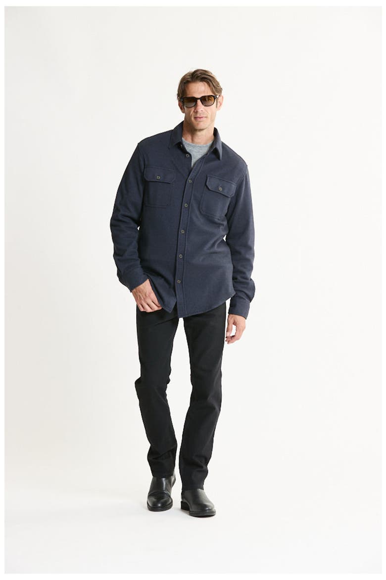 Stretch Twill Utility Overshirt, Alternate, color, NAVY