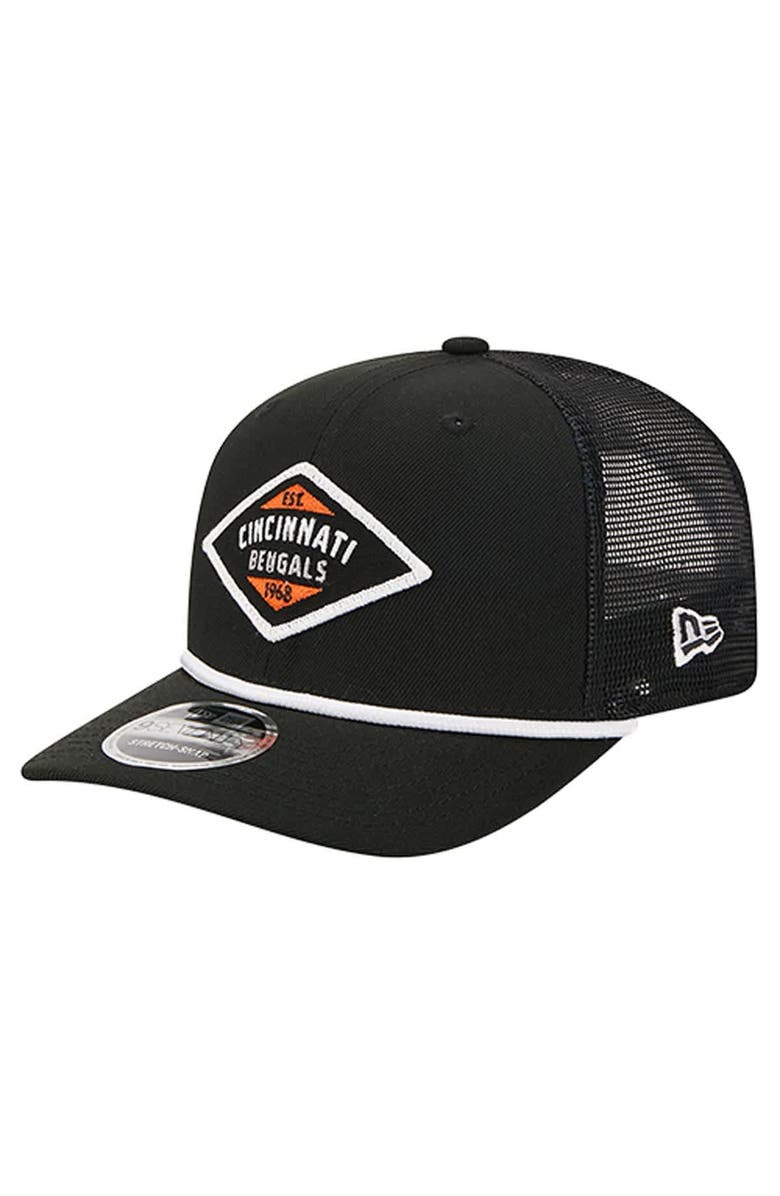 New Era Men's New Era  Black Cincinnati Bengals Team 9SEVENTY Adjustable Hat, Main, color, Black