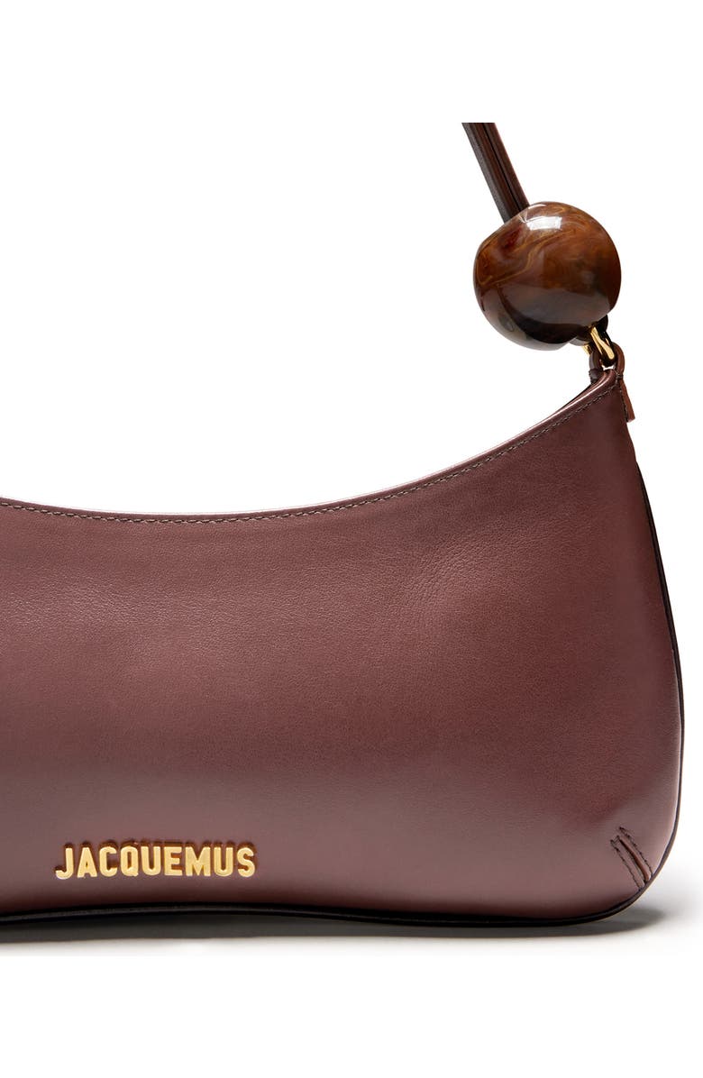 Jacquemus Le Bisou Leather Shoulder Bag, Alternate, color, 855 Medium Brown